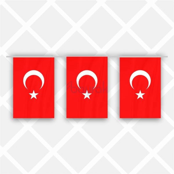 70x105 İpe Dizili Türk Bayrağı