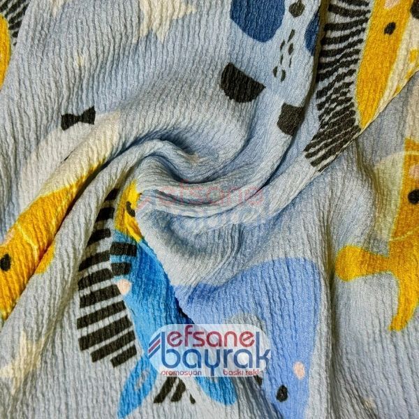 Tissu Froncé Imprimé