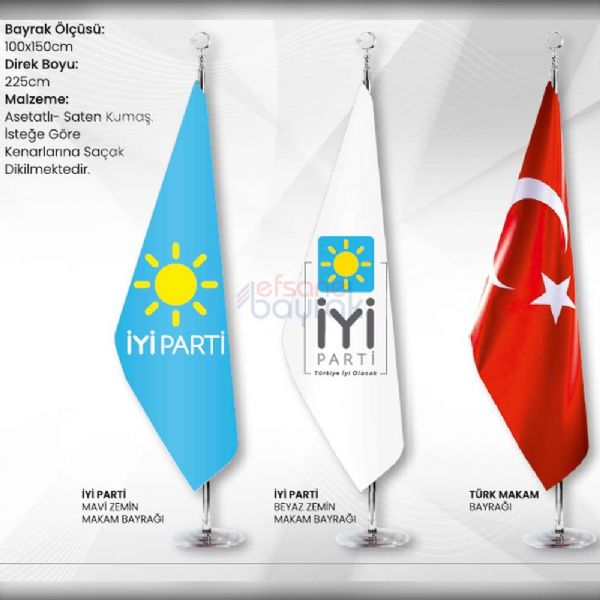 İYİ Parti - Makam Bayrakları | Efsane Bayrak