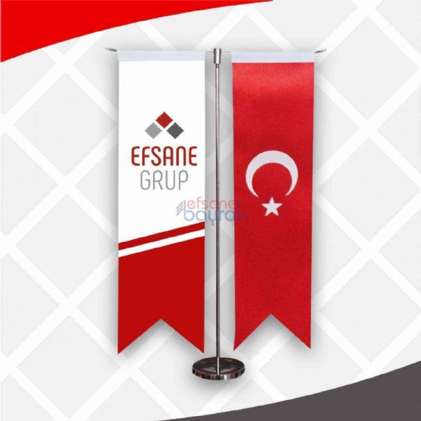 Logolu Masa Bayrağı | Efsane Bayrak