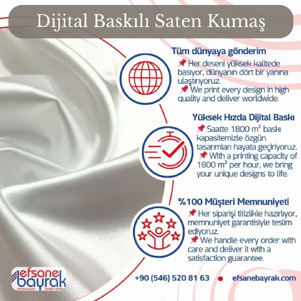 Saten Kumaş Baskısı